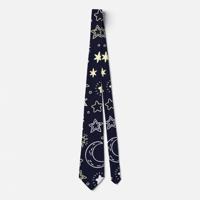 Cravate Starry Moon Motif (Devant)