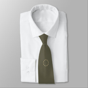 Cravate Stars - Étoiles - Europe - Europe - EU-flag khaki