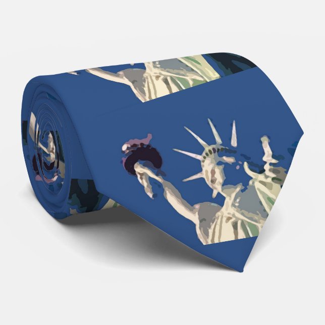 Cravate Statue de la liberté Pop Art New York (Roulé)