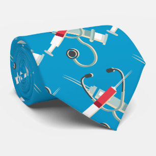 Cravate Stéthoscope et seringues