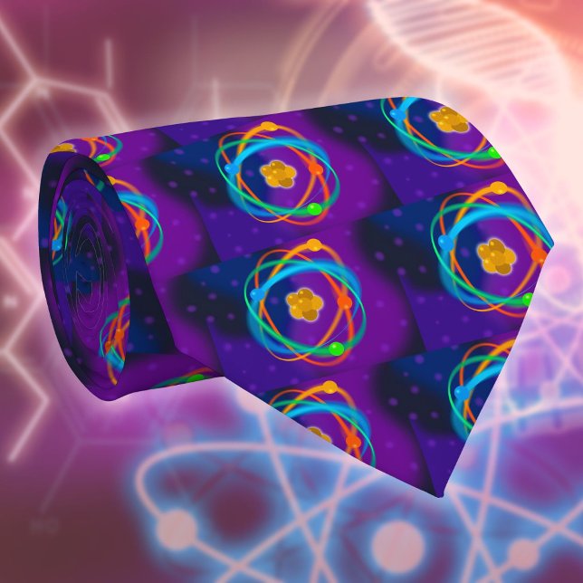 Cravate Structure atomique Spots Science Motif (Atomic Structure Spots Science Pattern Neck Tie)