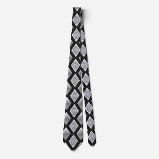 Cravate Style Harlequin Diamond Bling (Devant)