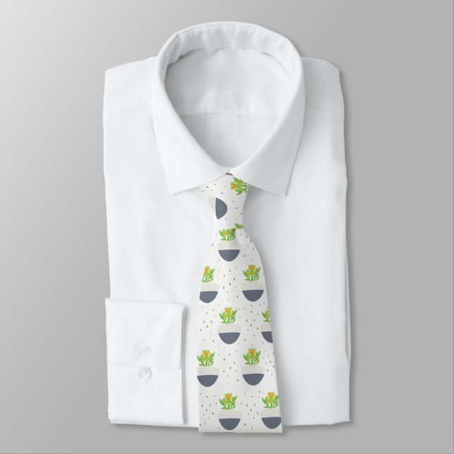 Cravate Succulent Kalanchoe Plante maman Motif (Attaché)
