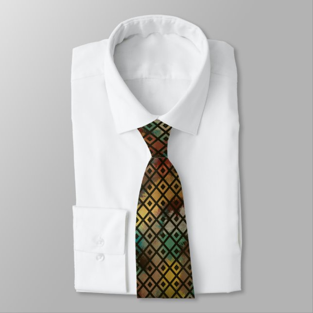 Cravate Sud-Ouest Désert Diamondback Worms Design Art (Attaché)