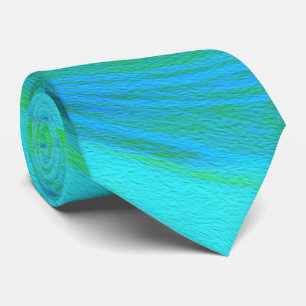 Cravate Super Cool Abstrait Aqua Liquid Art Swirl