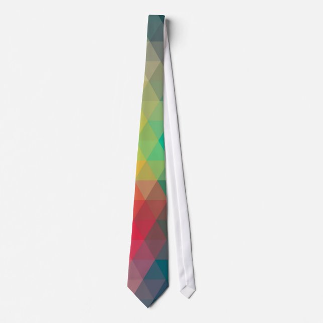 Cravate Super cool tendance triangles colorés motif (Devant)