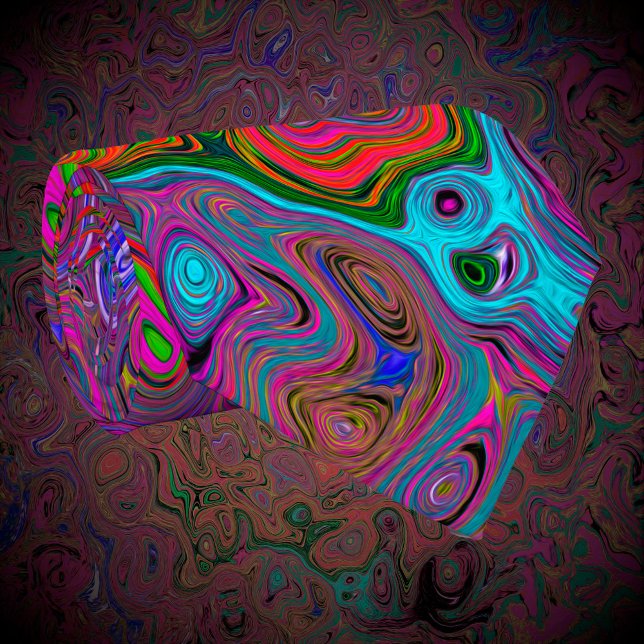 Cravate Super psychédélique Magenta Retro Liquide Swirl (Créateur téléchargé)