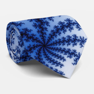 Cravate Super Retro Delft Blue Fractal Art
