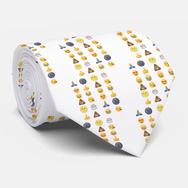 Cravate supérieure de collection d'emoji (Roulé)