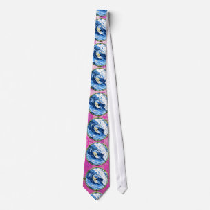 Cravate Surfer en cercle en bambou
