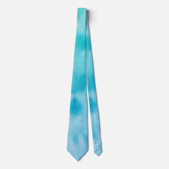 Cravate *~* Swirl Bleu Rétro Psychodelé Tie Dye Hipster (Devant)