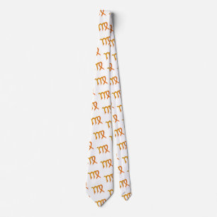 Cravate Symbole astrologique Virgo Gold Zodiac