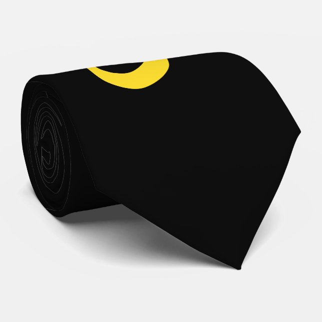 Cravate Symbole chrétien Nazaréen Solidarité en jaune (Roulé)