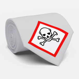 Cravate Symbole de danger Crâne et os