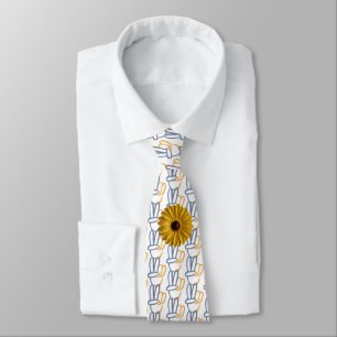 Cravate Symbole de la main PAIX V-Signe Ukraine Tournesol 
