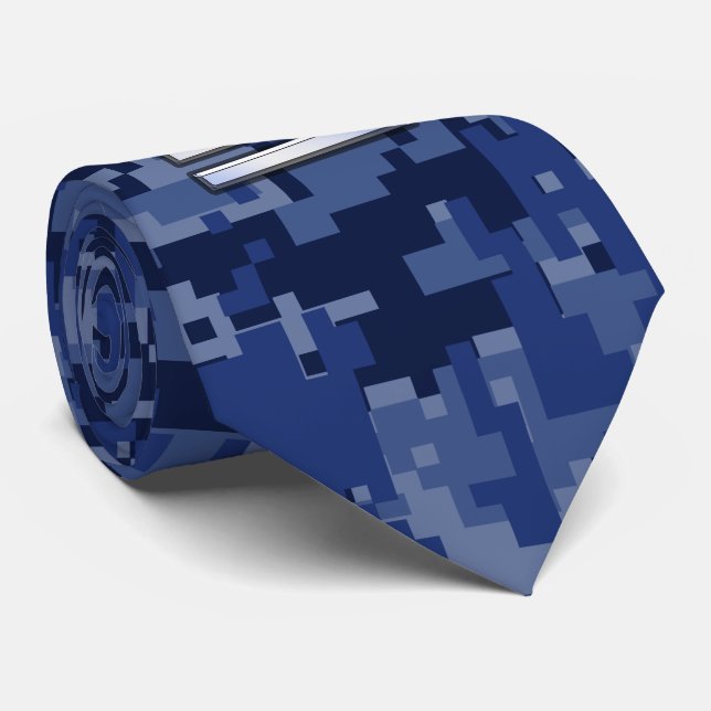 Cravate Symbole de Libra Zodiac sur le camouflage numériqu (Roulé)