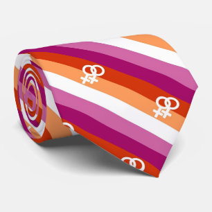 Cravate Symbole du drapeau lesbien