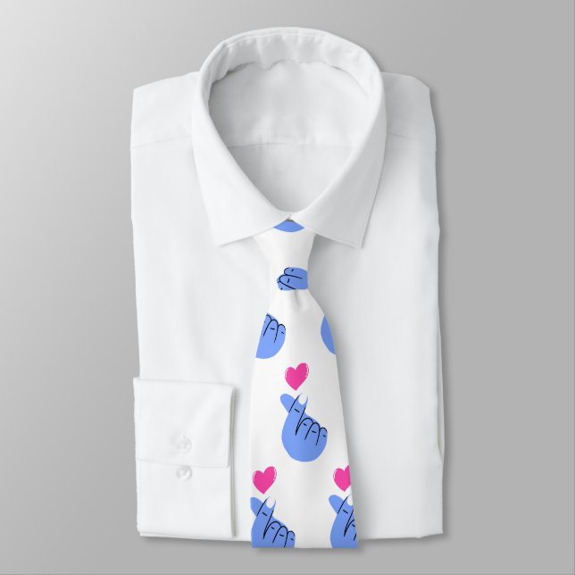 Cravate Symbole et coeur Saint Valentin Romantique (Attaché)