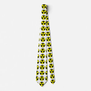 Cravate Symbole jaune et noir radioactif