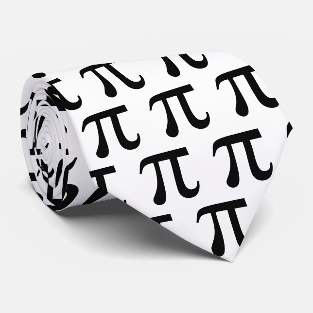 Cravate Symbole mathématiques Pi (Roulé)