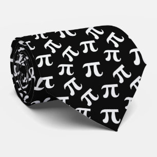 Cravate Symbole Pi Motif noir blanc moderne