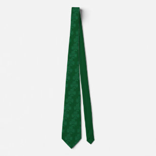 CRAVATE SYMBOLE SHAMROCK IRLANDAIS