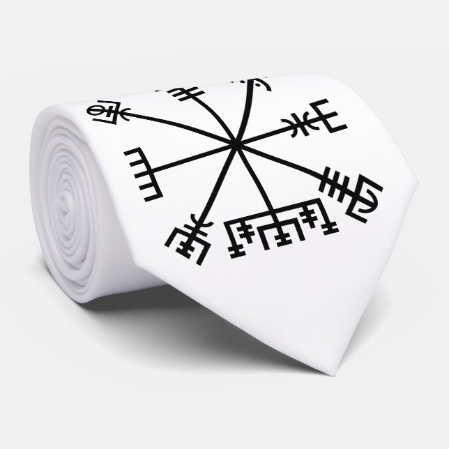 Cravate Symbole viking de Vegvisir (Roulé)