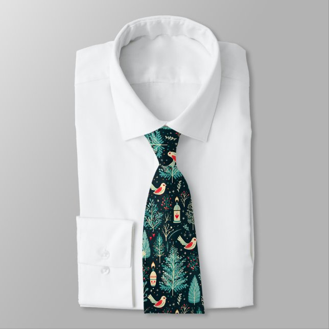 Cravate Symboles de Noël modernes Motif (Attaché)