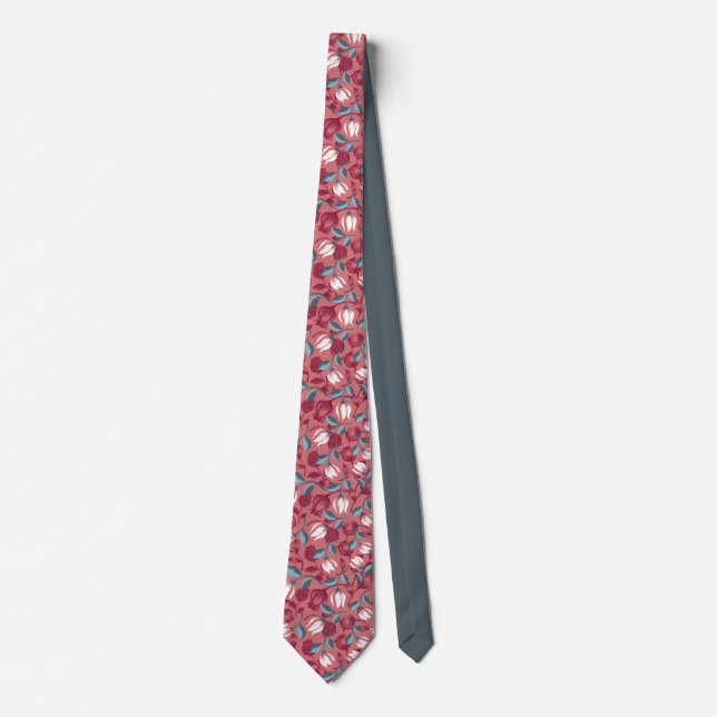 Cravate Symphonie Tulip : Motifs floraux (Devant)