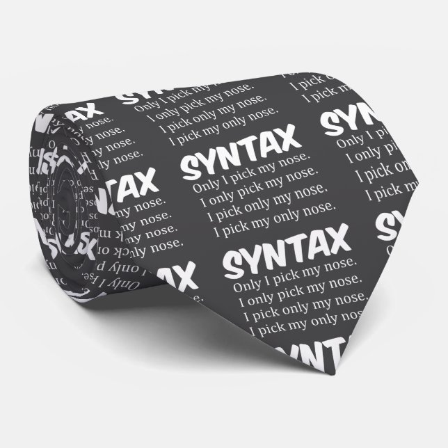 Cravate Syntaxe Collecte drôle de nez (Roulé)