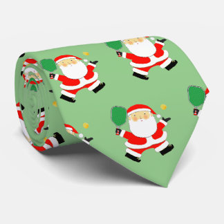 Cravate T-shirt à col avec motif de pickleball pour Noël