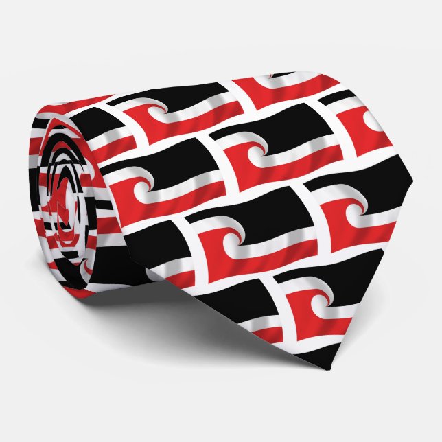Cravate T-shirt avec drapeau du peuple Maori (Roulé)