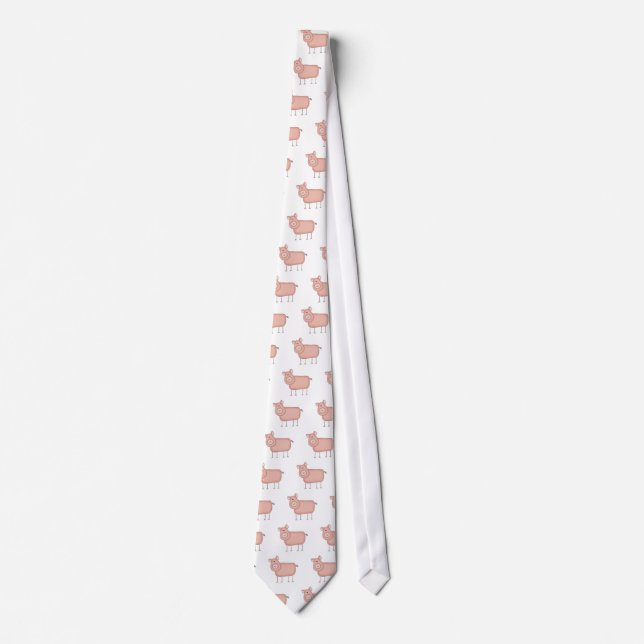 Cravate T-shirts et cadeaux roses de porc (Devant)