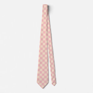 Cravate Tableau de bord rose et crème