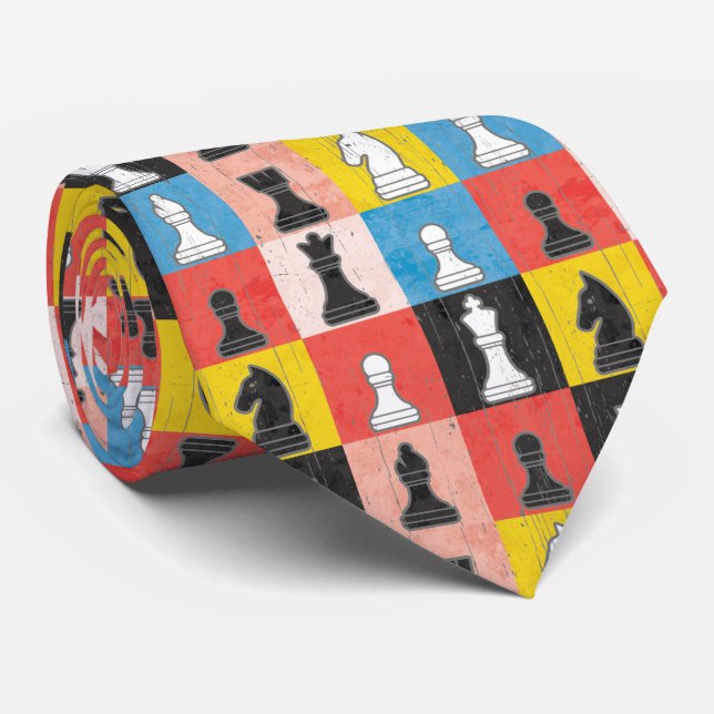 Cravate Tableau de contrôle de bloc de couleur des pièces  (Roulé)