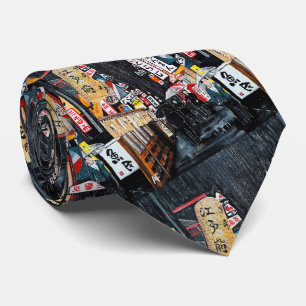 Cravate Tableau de la pluie de Tokyo par Alfred Fox