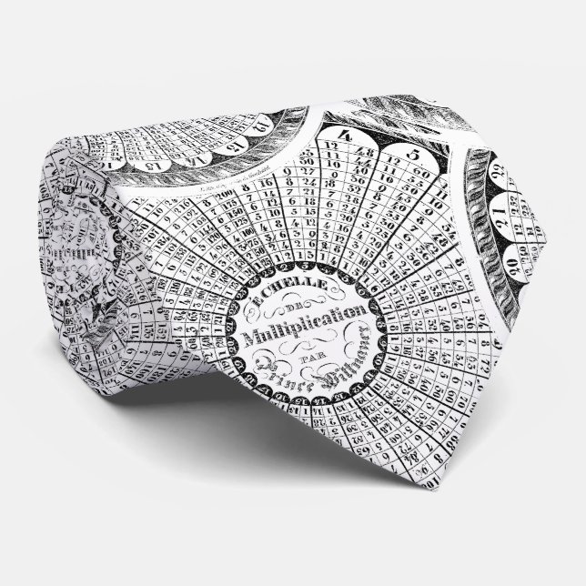 Cravate Tableau de multiplication de Steampunk de génie de (Roulé)