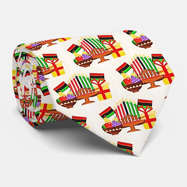 Cravate Tableau Kwanzaa (Roulé)