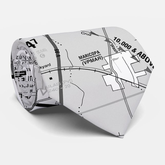 Cravate Tableau TAC de l'aéroport de Phoenix (Roulé)