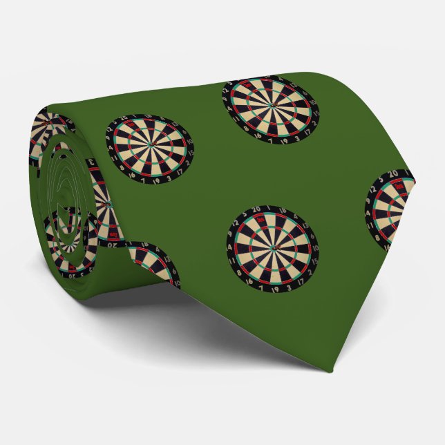 Cravate Tableaux De Bord Sur Vert, (Roulé)
