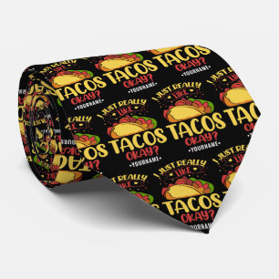 Cravate Taco Funny Dit Que J'Aime Vraiment Les Tacos
