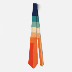 Cravate Tapis de palette de couleurs les années 70 rétros
