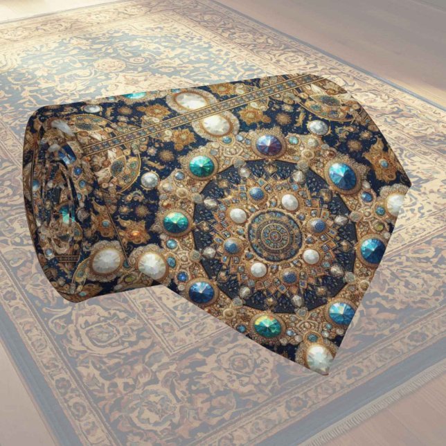 Cravate Tapis Designer Persan de Luxe | Foulard en faux so (Créateur téléchargé)