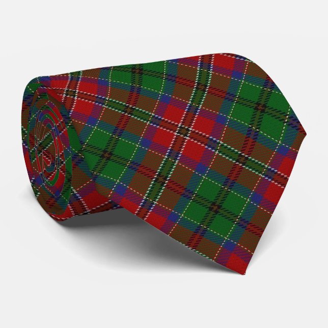 Cravate Tartan de monogramme de la lettre M de MacCulloch (Roulé)