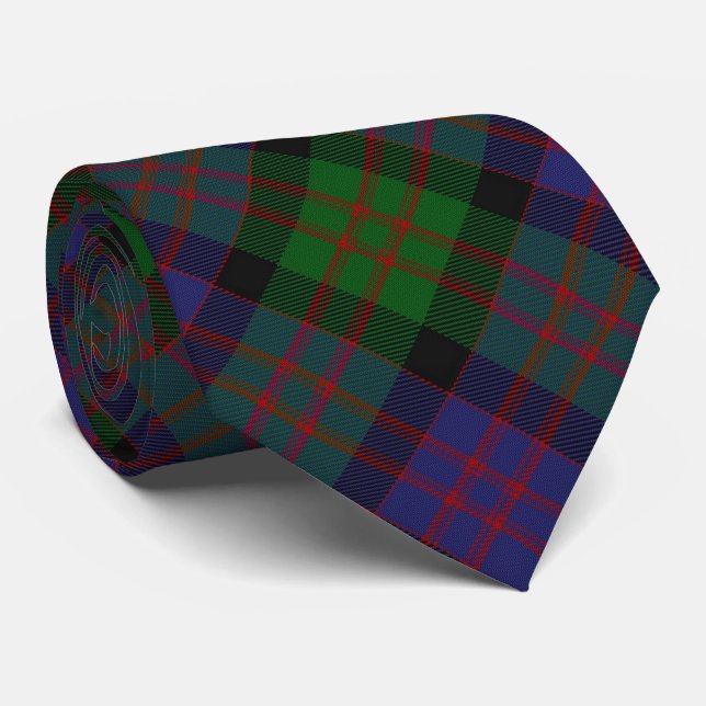 Cravate Tartan écossais de monogramme de Donald D de clan (Roulé)