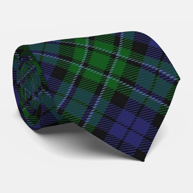 Cravate Tartan écossais de monogramme de la lettre M de (Roulé)