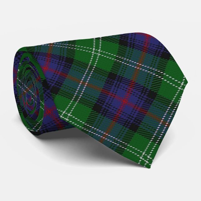 Cravate Tartan écossais de monogramme de la lettre S de (Roulé)