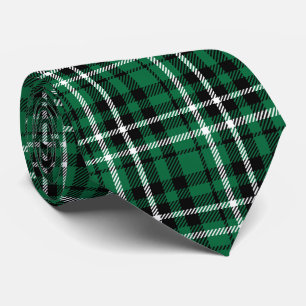 Cravate Tartan écossais vert à carreaux