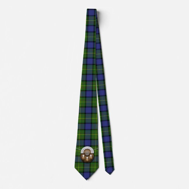Cravate Tartan et escarcelle de Muir de clan (Devant)