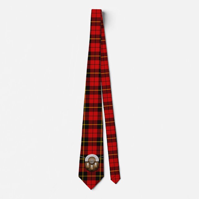 Cravate Tartan et escarcelle de Wallace de clan (Devant)